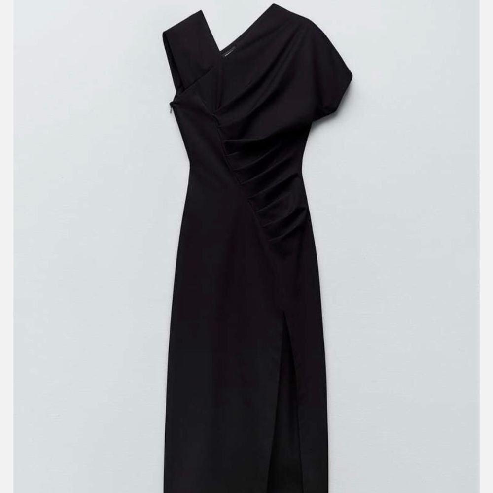 Zara New Black Midi/ Maxi Dress Sz XL